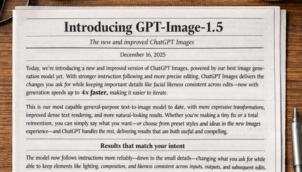 Markdown text rendered by GPT Image 1.5