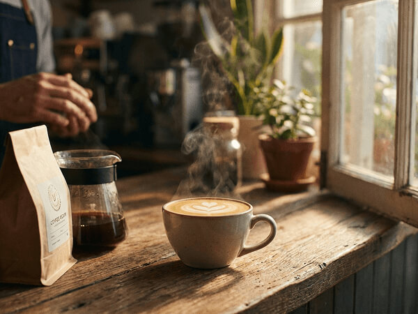 Unique coffee advertisement video generated by Sora 2 as alternative to stock footage